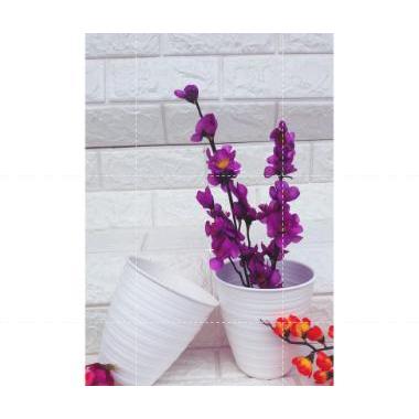 "New" POT MADU PIRUS 20 DIAMETER 18CM PUTIH - MOTIF TAWON TINGGI TIRUS 18 CM