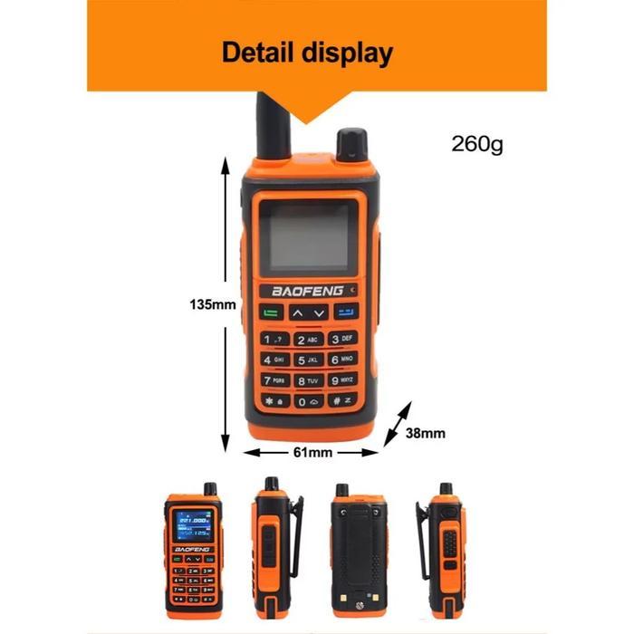 HT BF UV-17 DUAL BAND TYPE C RADIO WALKIE-TALKIES FREKUENSI PENERBANGAN 5000KM