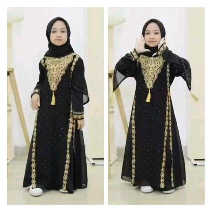 TERLARIS Abaya Anak Irana Bordir Varian Warna Elegan Gamis Muslim Anak Cewek Nyaman Dipakai Bisa