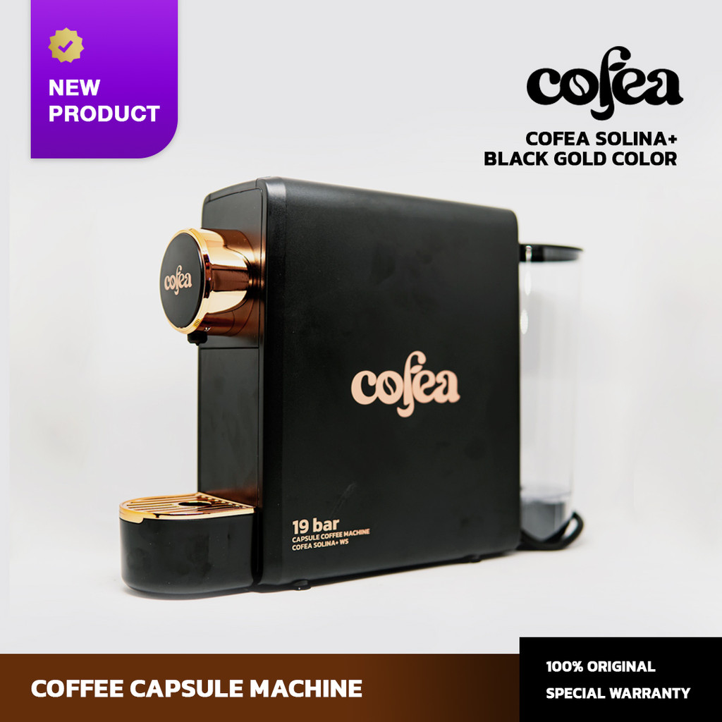Mesin Kopi Kapsul COFEA SOLINA+ Capsule Coffee Machine Bundling 1 Box Cofea Coffee Capsule