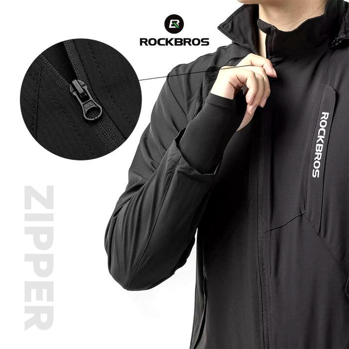 JAKET SEPEDA ROCKBROS YPW034 JACKET RAINCOAT PARASUT OLAHRAGA ANTI AIR ORIGINAL QUALITY