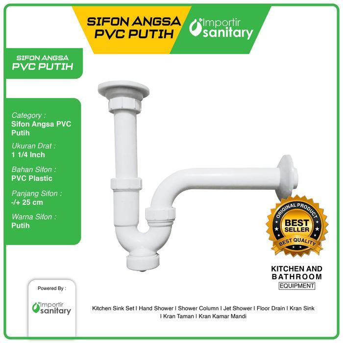 Sifon Angsa Pvc Plastic Putih/Sifon Angsa Wastafel/Sifon Angsa Anti Mampet