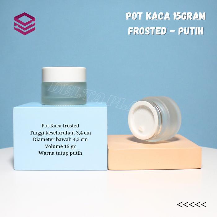Pot cream kaca 15gr / Pot jar kaca 15gr frosted