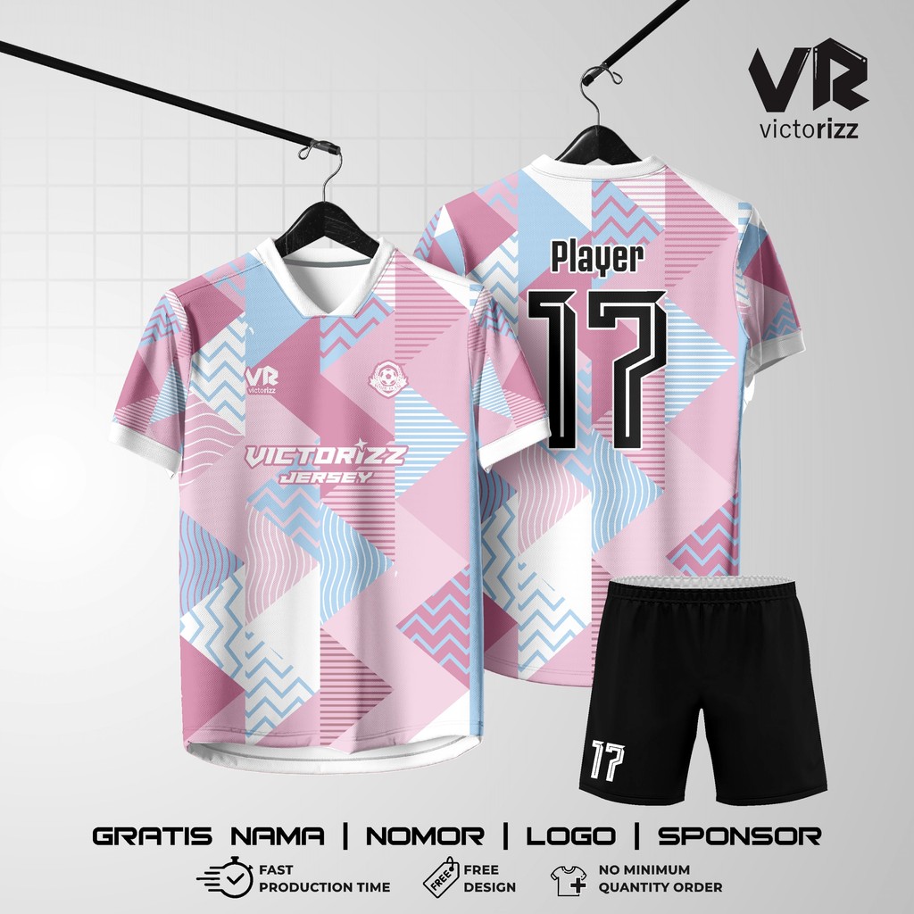 JERSEY FULL PRINTING FREE CUSTOM DESIGN CUSTOM NAMA DAN NOMOR | JERSEY FUTSAL/SEPAK BOLA/BADMINTON/V