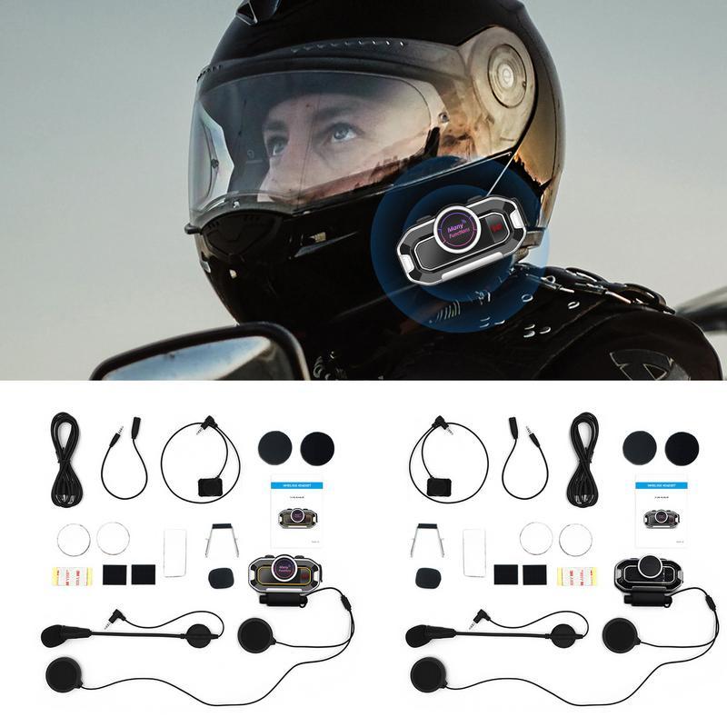 Helmets Wireless Headset Motor Wireless Intercom 5.0 Helmets Intercom With Noise Cancellation/FM Rad