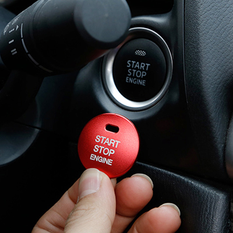 STOP Key Accessories Aluminum alloy Engine Start Button Cover Cap Trim For MAZDA 3 MAZDA 6 MAZDA 2 C