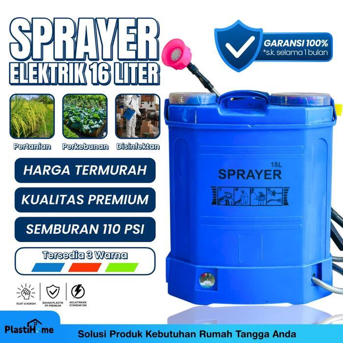 Plastihome Sprayer 16L/18L Manual & Elektrik Alat Semprot Pertanian Backpack Sprayer Penyemprot Hama