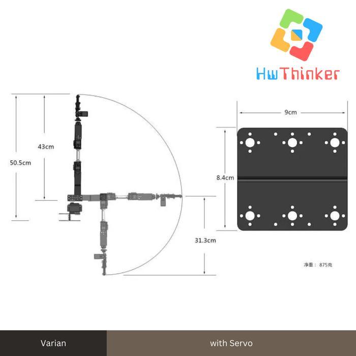 ROBOTIC ARM ROBOTIC LENGAN ROBOT 6DOF 6 DOF MAKER TEACHING PLATFORM MULTI-DOF ROBOTIC SERVO DIY
