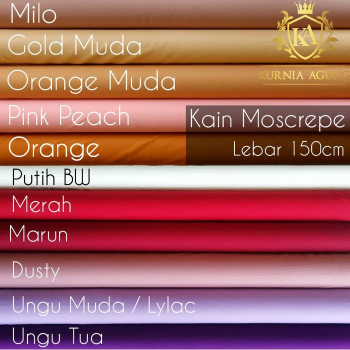 Kain Moscrepe bahan Moscrepe Meteran Bahan Gamis Rok Dress Gaun Murah