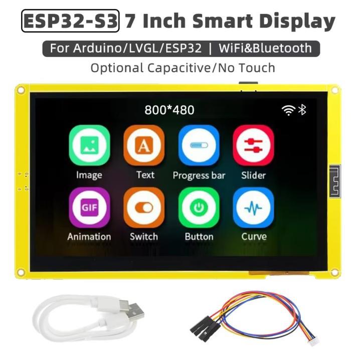 Esp32-S3 Lvgl Hmi 7 Inch Lcd Graphic Flash 16Mb Psram 8Mb Touch Screen