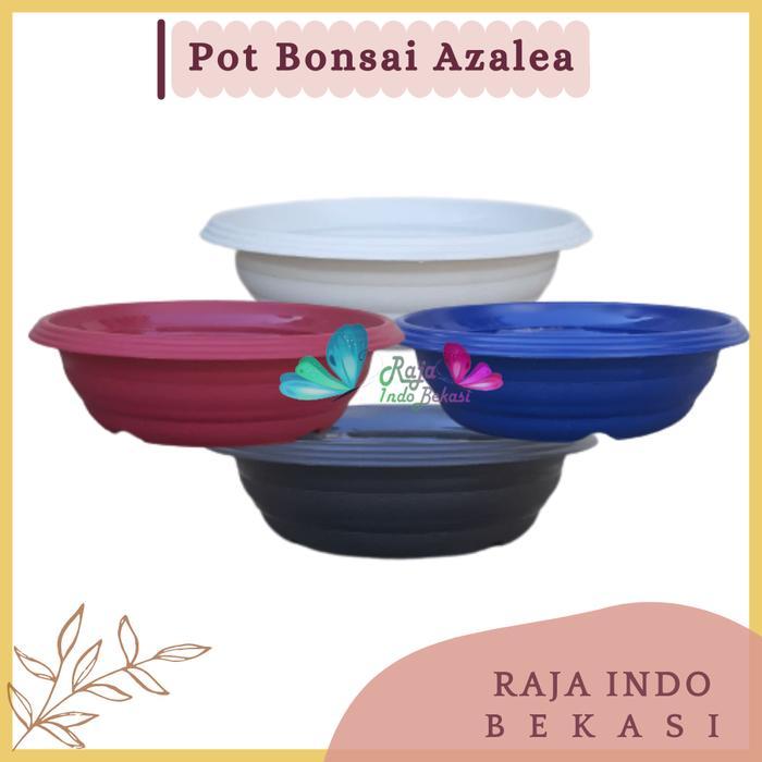 "New" Pot Bonsai Plastik Hitam Putih Murah Pot Bonsai Besar Kecil 20 25 30