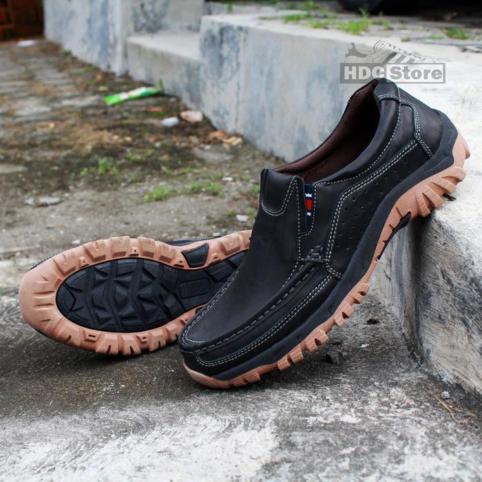 SAFETY Sepatu Slip On Pria Sepatu Kulit Sapi Original Velko Flat Shoes flat shoes sepatu cowok