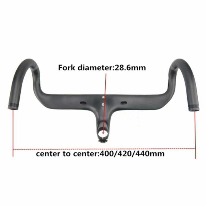 DROPBAR CARBON AERONOVA INTEGRATED HANDLEBAR ROADBIKE FULL CARBON