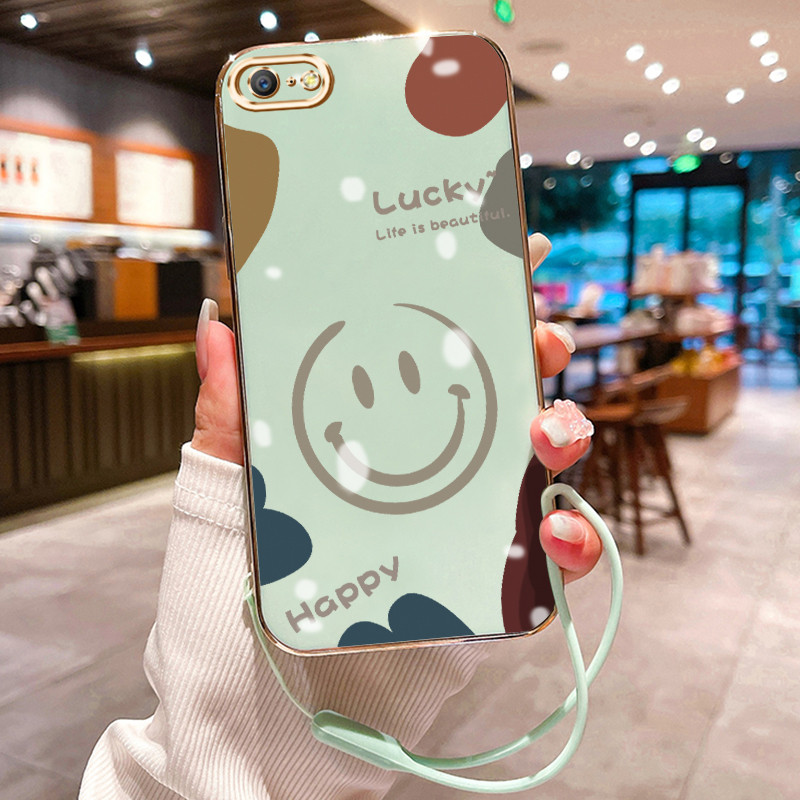 Casing Hp Untuk OPPO A39 A57 2016 A57T Case Lucky Emoji Elektro Plating Cesing silikon Kasing SoftCa