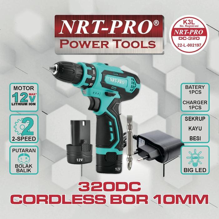 NRT PRO DC320 bor cordless screwdriver drill DC-320 bor obeng 320DC