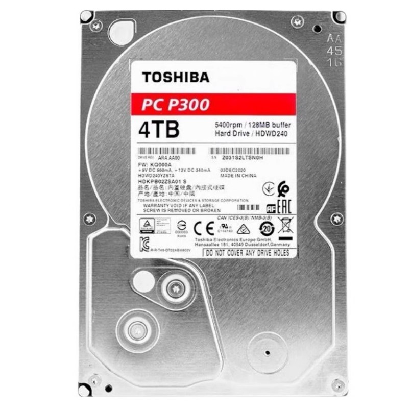 Terbaik Toshiba P300 500G 1T 2T 3T 4TB Surveillance VCR HDD Desktop PC Internal Hard driver disk 3.5