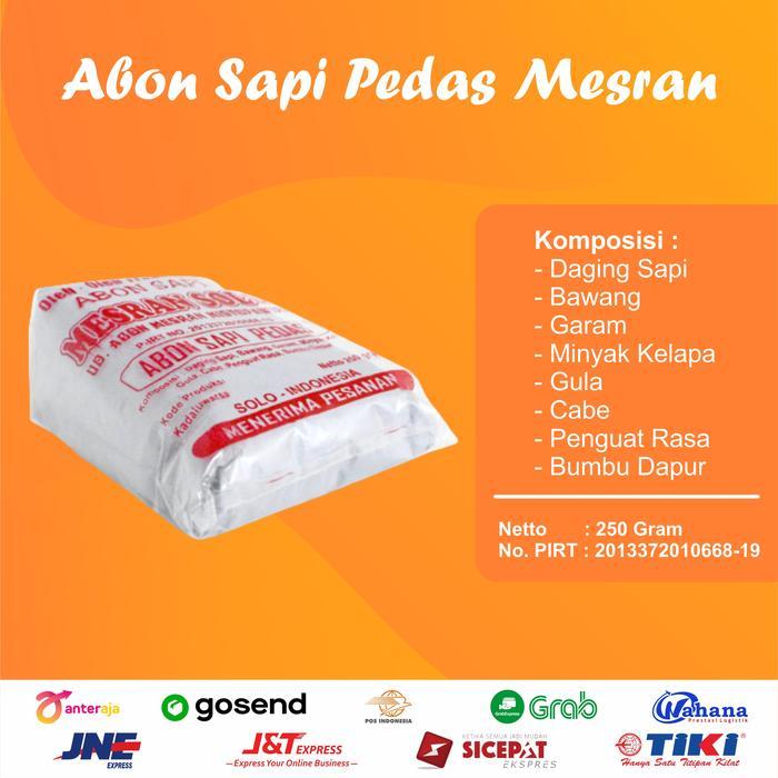 Abon Sapi Mesran Rasa Pedas Daging Sapi Asli Khas Solo