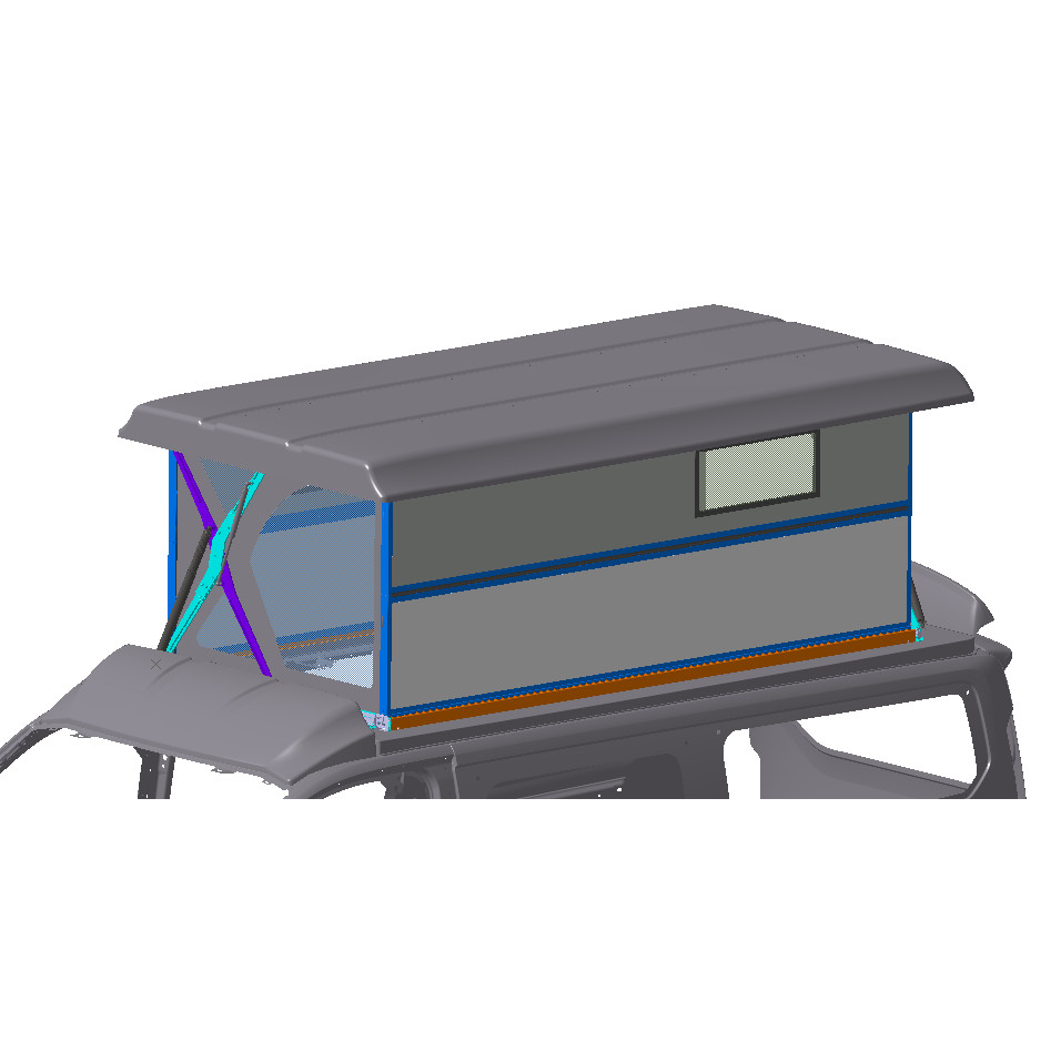 Campervan Conversion Kit Lightweight Rooftop Tent Carbon Fiber Rooftop Tent Hard Shell 4 Persons