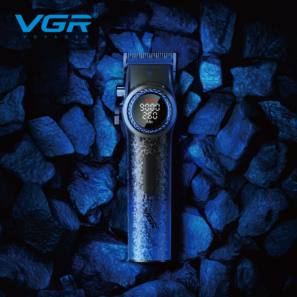 VGR Hair Clipper 9000 RPM Clipper Brushless Motor Hair Cut Machine Electric Barber Cordless Clipper