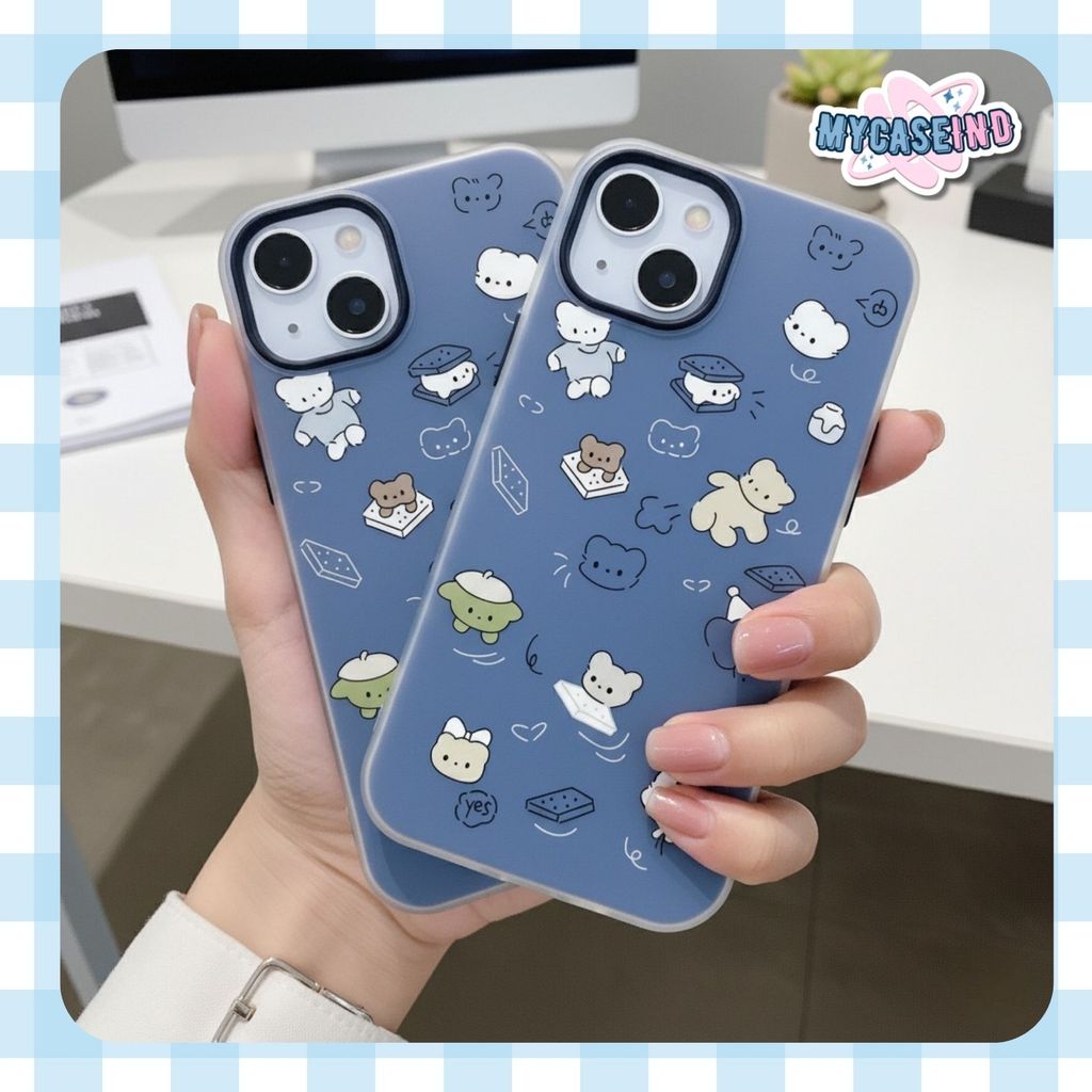 Bear Pattern Jelly Case Printing Oppo reno 11f 13f 14f 4f 6 7 4g