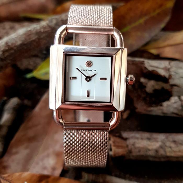 Jam Tangan Wanita T0RY BVRCH Original TBW7200 All Steel Rosegold