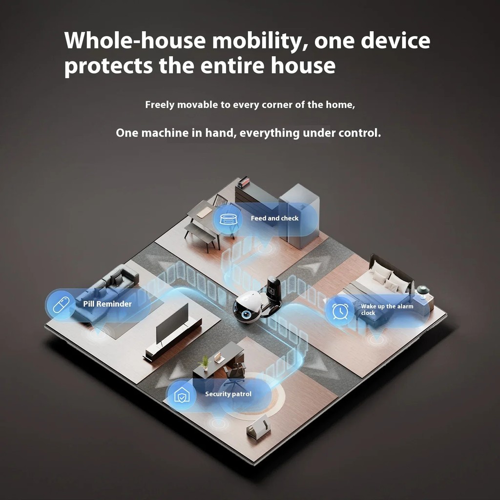 Enabot Air 2 Plus Intelligent Robot Wireless Camera Robot Remote Monitoring Pet Companion Robot Real