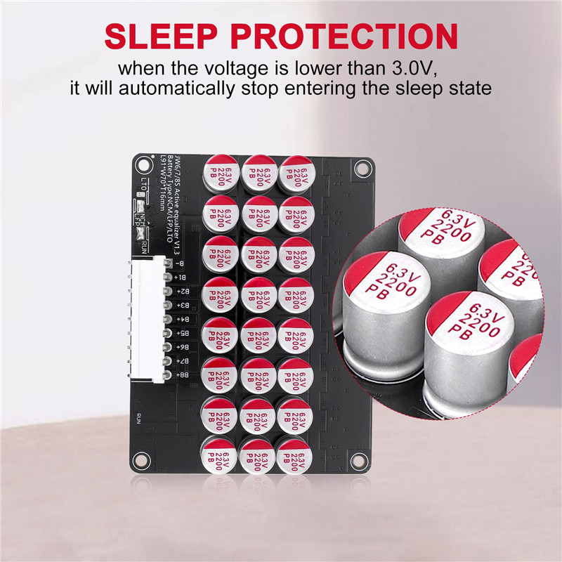 8S Active Equalizer Balancer Lifepo4 Lipo LTO Battery Energy Equalization Capacitor BMS Board