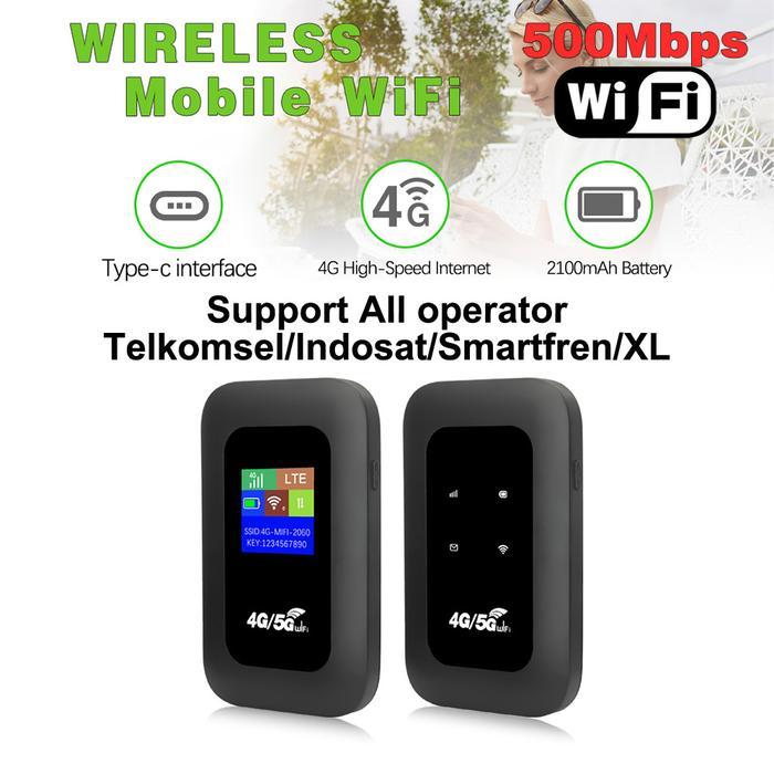 Terbaik Best Quality 100% Original Mifi Modem Wifi 4G/5G 500Mbps 2100Mah Portable Mobile Wifi Modem