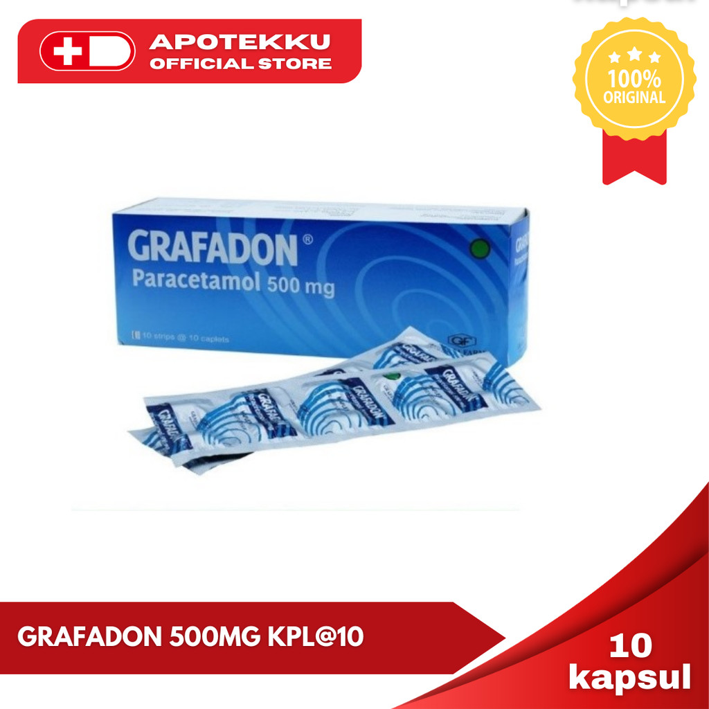 Grafadon Paracetamol 500mg - 1 Strip (10 Kaplet)