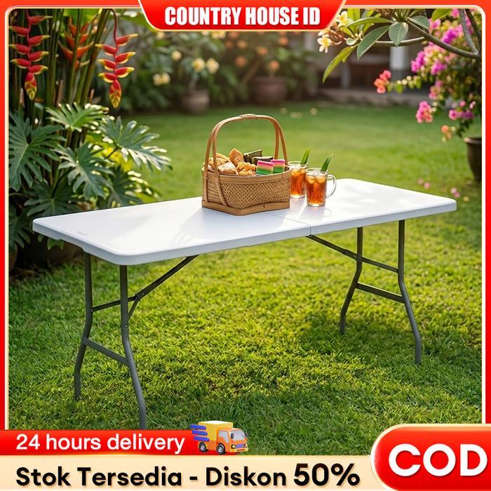 Ramadan Promo Super 50-60% Diskon BesarMeja Lipat Tinggi Portabel untuk Rumah, Dagang, Camping &