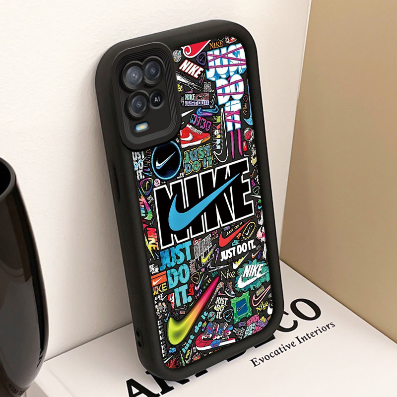 Casing Hp untuk OPPO A54 Case Label Tren ahli Kasing silikon Cesing Anti Crack Tahan Banting Kesing 