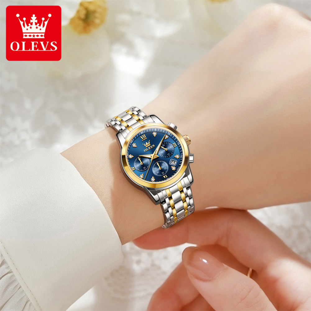 OLEVS WOMEN'S WATCHES 2858L TREND FASHION ORIGINAL QUARTZ WATCH FOR LADY WATERPROOF LUMINOUS DATE