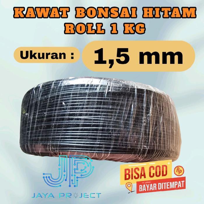 Kawat Aluminium Bonsai Hitam roll 1 Kg Kualitas Premium