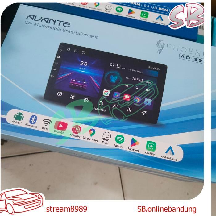 Ready Headunit Android Avante 9 inch 2/32 AD-9910 Universal Tape Mobil