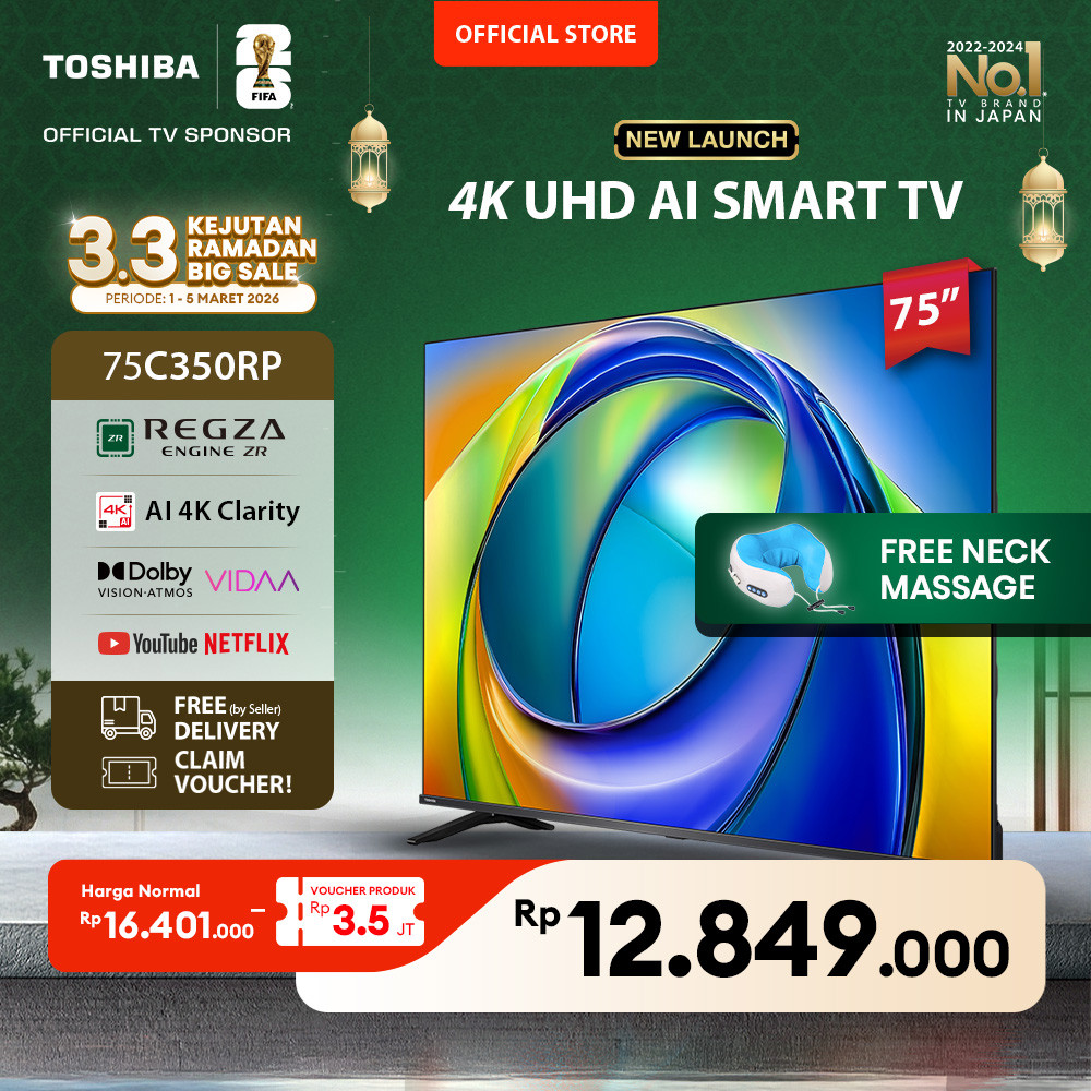 [4K] Toshiba TV 75" 4K UHD Smart TV - Regza ZR Gen3 Dolby Vision Atmos HDR10+ MEMC VRR ALLM AI Sound