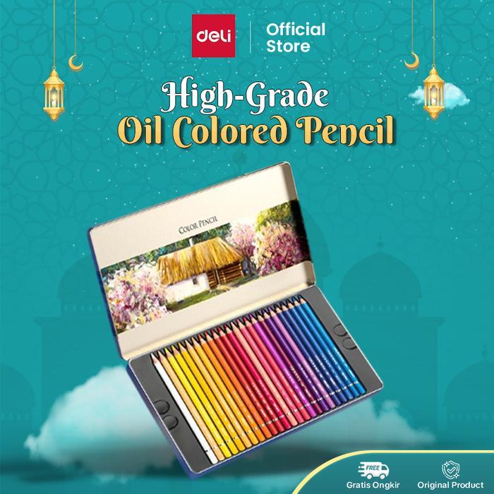 [Deli x Sinarbusanaa] Deli High-Grade Oil Color Pencil 6567/6568 - Pensil Warna Minyak Premium