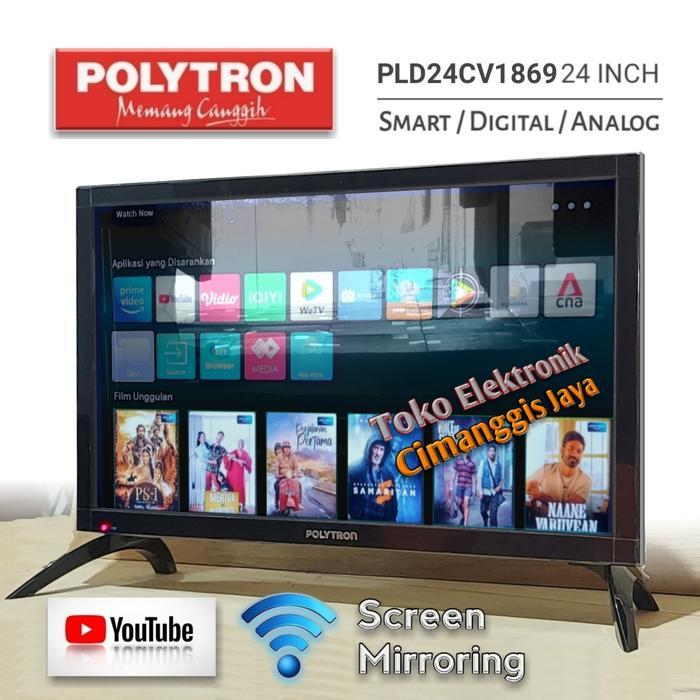 smart tv led Polytron 24 inch digital - Tanpa packing, tanpa bracket