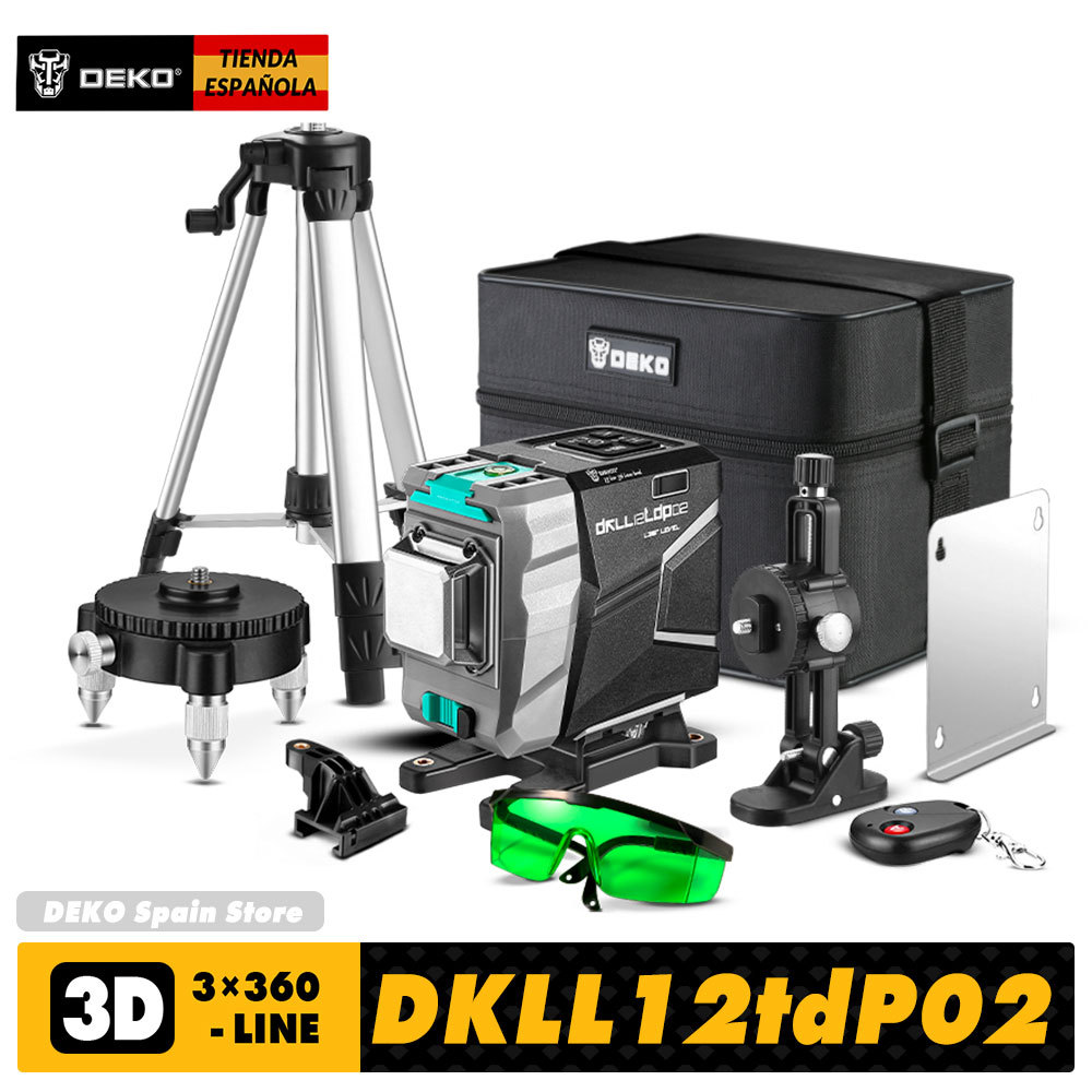 DEKO DKLL12TDP02 3.7V 3X360 ALAT KONSTRUKSI HORIZONTAL & VERTICAL-520NM HORIZONTAL & VERTICAL-520NM 