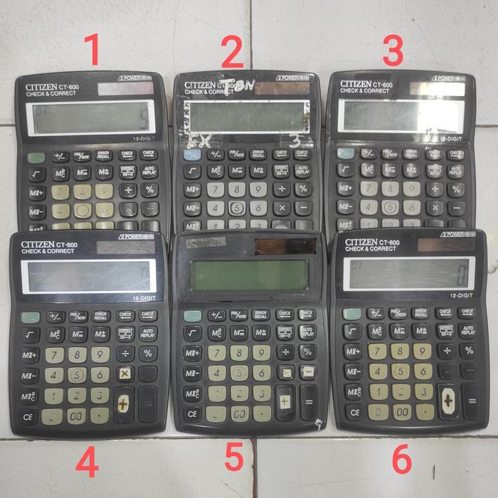 Kalkulator Meja Citizen CT 600 Original RUSAK LAYAR HITAM