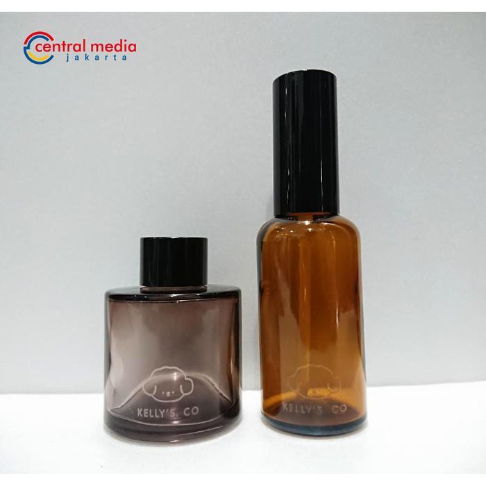 GRAFIR BOTOL KACA LOGO BRAND LASER ENGRAVE BOTOL AIR MINUM HOTEL CAFE RESTORAN