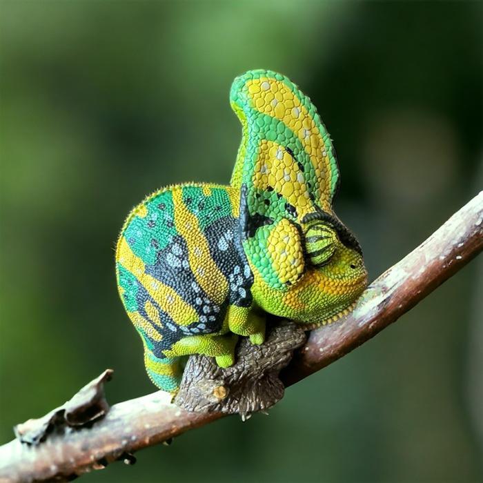 Veiled Chameleon GREEN - Chamaeleo calyptoratus Animal Heavenly Body