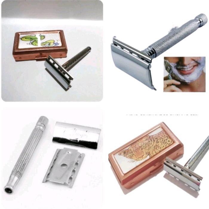 Alat cukur kumis clasic cukuran jenggot manual safety razor Cukur Manual Pencukur