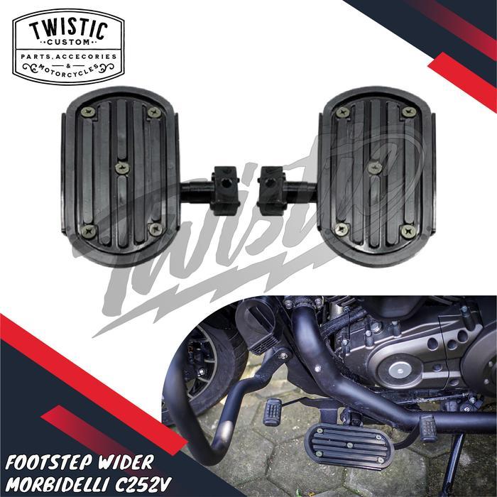 Footstep Foot Peg Pijakan Kaki Wider Lebar Motor Morbidelli C252V C252 C 252 V Bobber