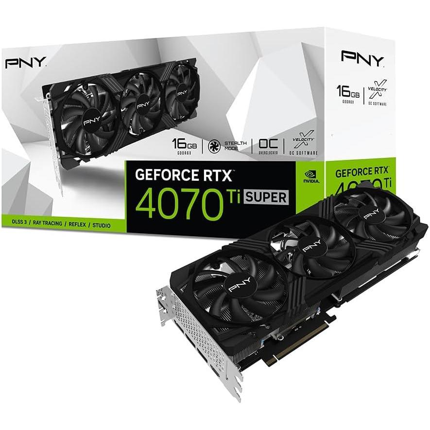 Original PNY GeForce RTX 4070 Ti 12GB XLR8 Gaming VERTO EPICX Triple Fan Graphics Card