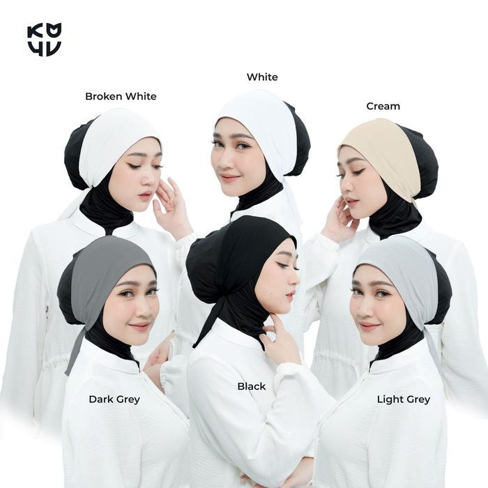 ASLI Koyu Hijab Iner B Tali Affa (use silikon karet premium di dahi inernya) Ciput Rayon READY STOCK