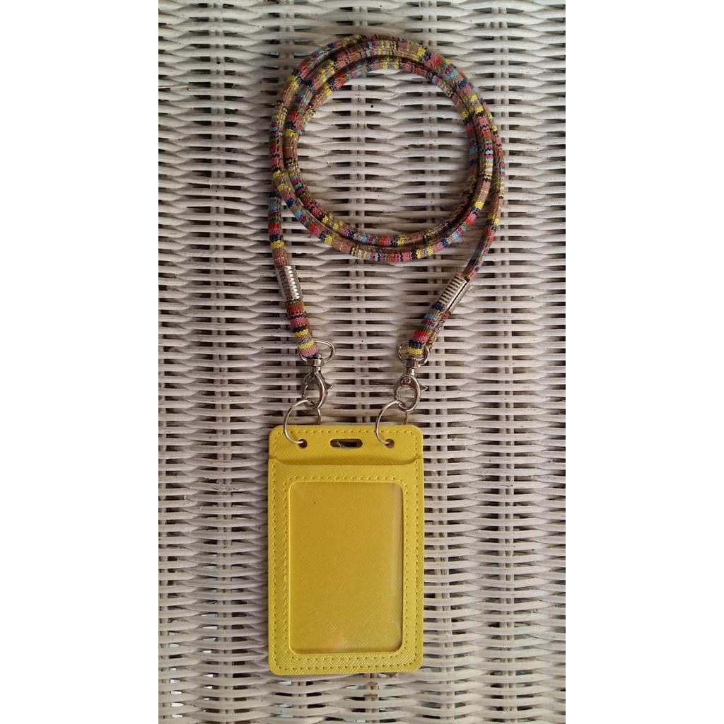 ID CARD HOLDER TALI TENUN - KUNING