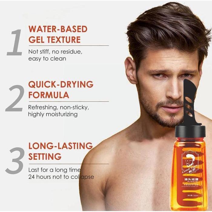 Gel rambut sisir Minyak rambut Hair styling pria minyak rambut Hair pomade oil tahan lama tidak