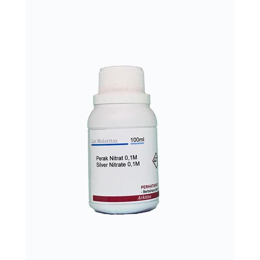 LARUTAN PERAK NITRAT 0,1M AGNO3 0,1MOLAR, SILVER NITRAT, ARKITOS