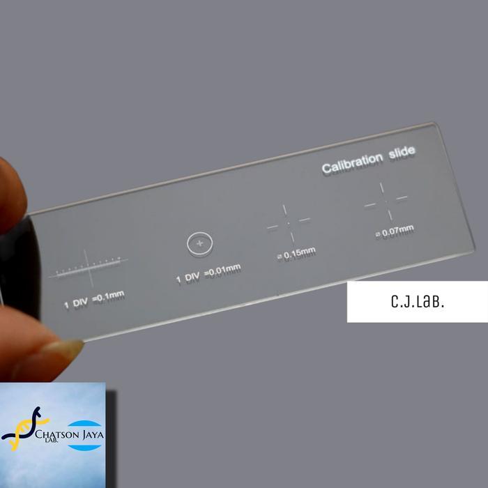 CALIBRATE MISCROSCOPE SLIDE STAGE MICROMETER CALIBRATION (READY STOCK)