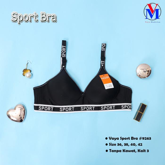 Vaya 9263 Bra Sport Busa Tipis Kait 3 Bh (1biji/satuan)